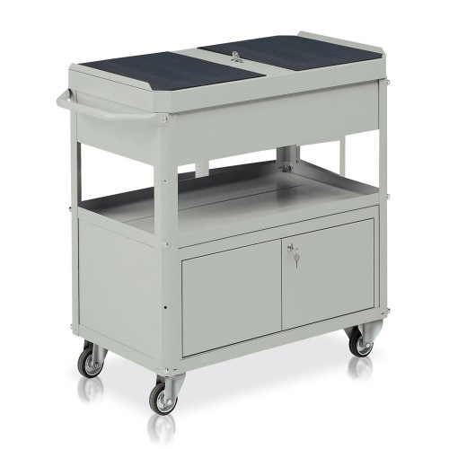 Razstavljivi vozički za orodje - 2 pladnja + 1 omarica + zgornja kaseta za orodje