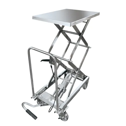 Škarjasta premična delovna miza 500 kg inox