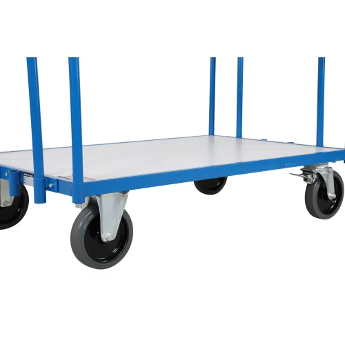 Robusten in močan transportni voziček s štirimi cevnimi okvirji